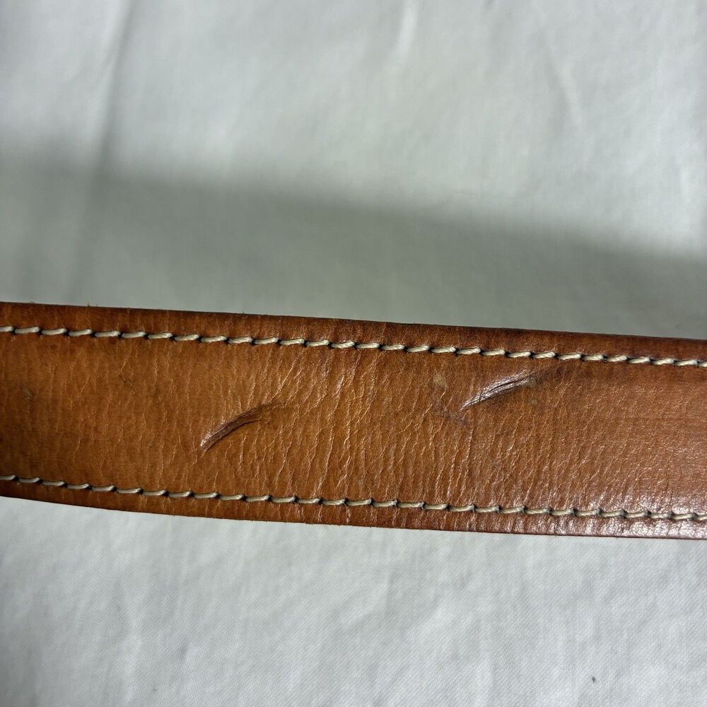 VTG Joan & David Belt Small Brown Leather Sculptural Waist Statement Boho 90s - Picture 6 of 11